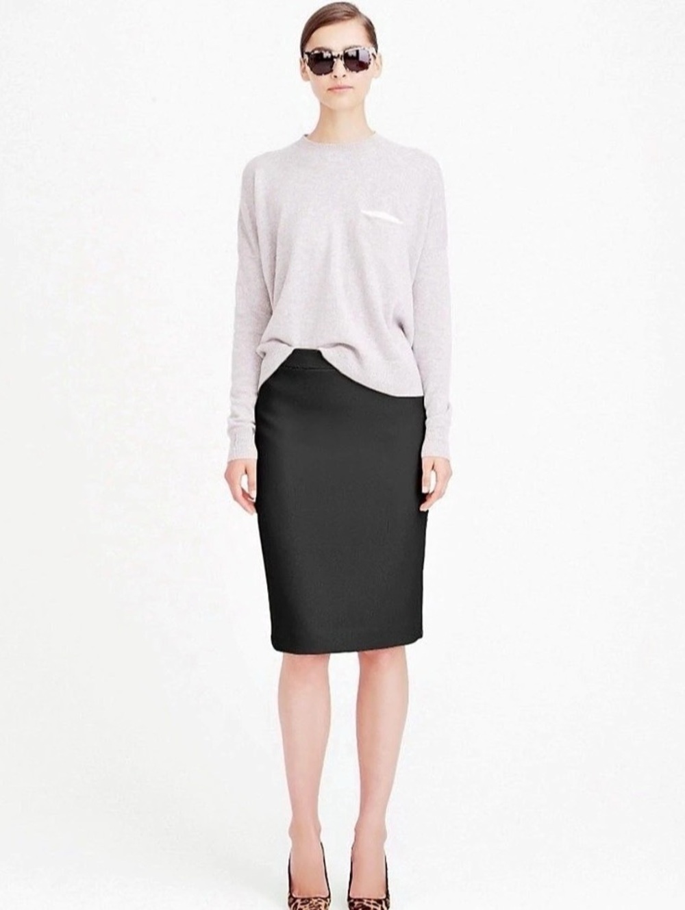 J.Crew No. 2 Pencil Skirt in Black Size 10
